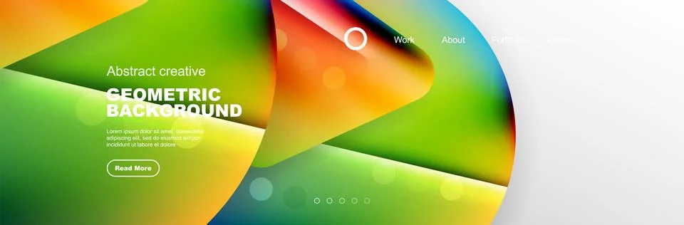Overlapping geometric shapes background. 3D shadow effects and fluid gradients Stock Illustration