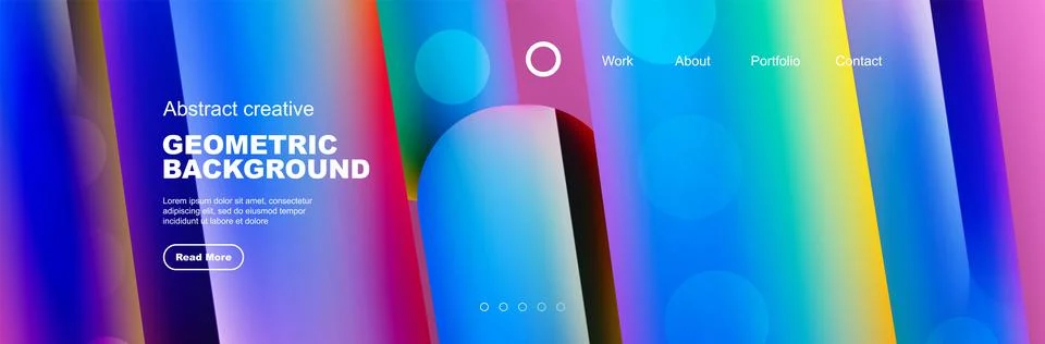 Overlapping geometric shapes background. 3D shadow effects and fluid gradients Stock Illustration