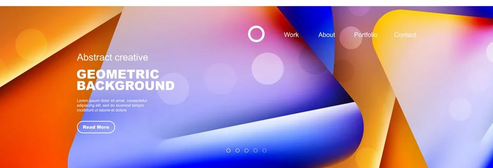 Overlapping geometric shapes background. 3D shadow effects and fluid gradients Stock Illustration