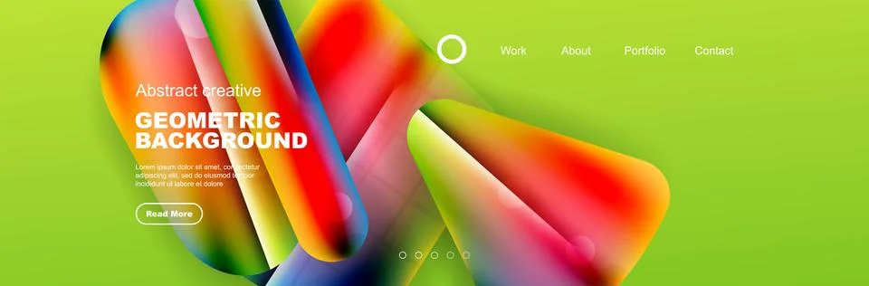 Overlapping geometric shapes background. 3D shadow effects and fluid gradients Stock Illustration