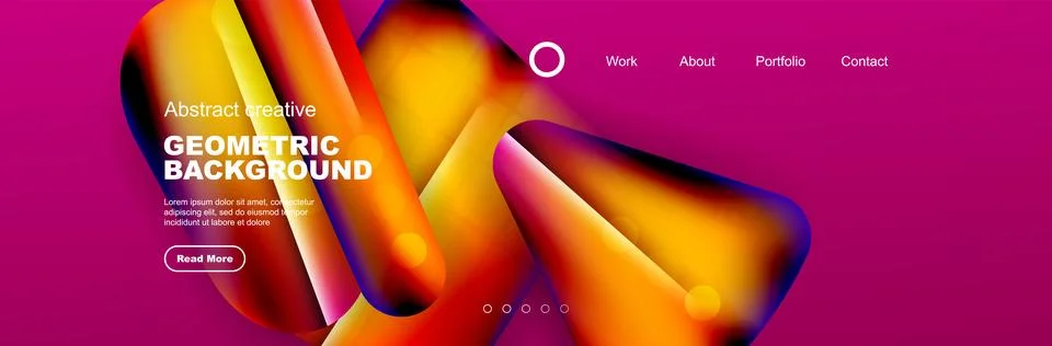 Overlapping geometric shapes background. 3D shadow effects and fluid gradients Stock Illustration
