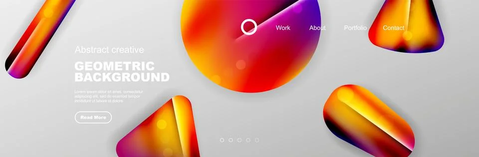 Overlapping geometric shapes background. 3D shadow effects and fluid gradients 스톡 일러스트