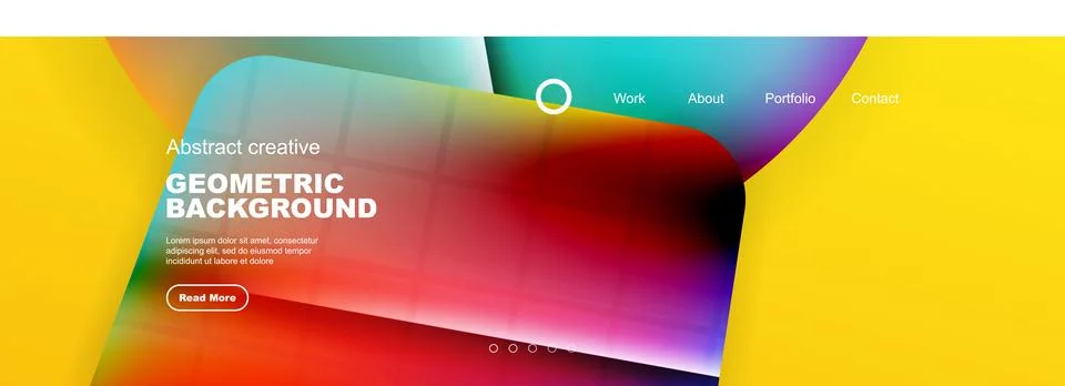 Overlapping geometric shapes background. 3D shadow effects and fluid gradients Stock Illustration