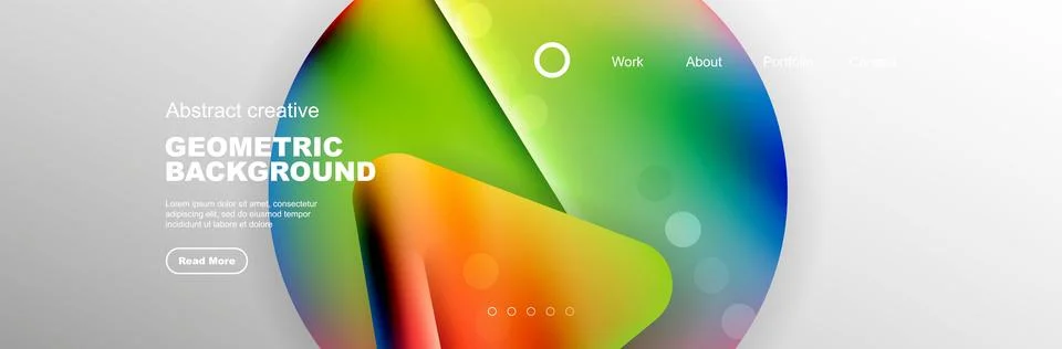Overlapping geometric shapes background. 3D shadow effects and fluid gradients Stock Illustration
