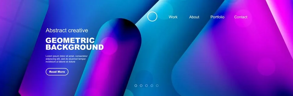 Overlapping geometric shapes background. 3D shadow effects and fluid gradients 스톡 일러스트