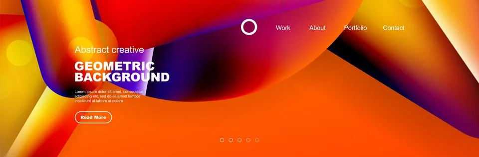Overlapping geometric shapes background. 3D shadow effects and fluid gradients 库存插图