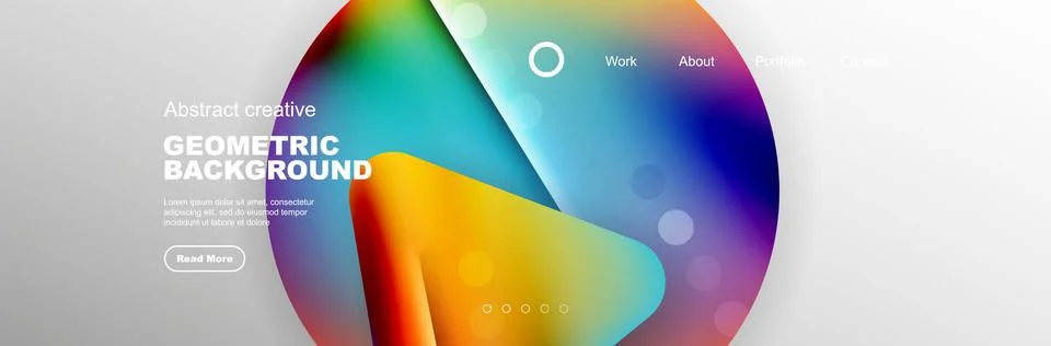 Overlapping geometric shapes background. 3D shadow effects and fluid gradients Stock Illustration