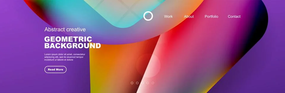 Overlapping geometric shapes background. 3D shadow effects and fluid gradients Stock Illustration