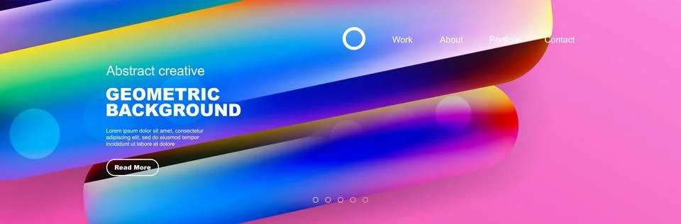Overlapping geometric shapes background. 3D shadow effects and fluid gradients Stock Illustration