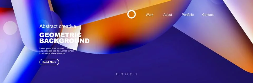 Overlapping geometric shapes background. 3D shadow effects and fluid gradients Stock Illustration