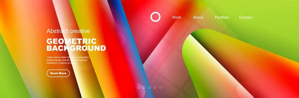 Overlapping geometric shapes background. 3D shadow effects and fluid gradients Stock Illustration