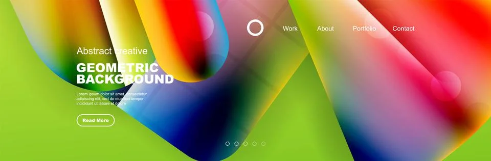 Overlapping geometric shapes background. 3D shadow effects and fluid gradients Stock Illustration