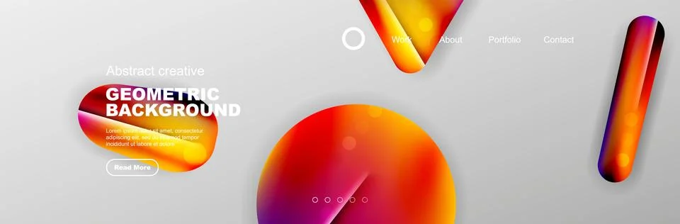 Overlapping geometric shapes background. 3D shadow effects and fluid gradients 스톡 일러스트