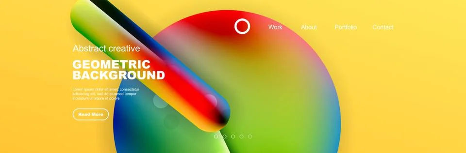 Overlapping geometric shapes background. 3D shadow effects and fluid gradients Stock Illustration