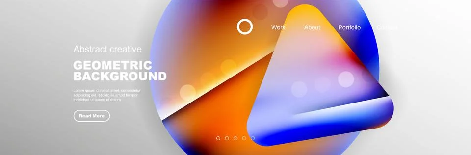 Overlapping geometric shapes background. 3D shadow effects and fluid gradients Stock Illustration