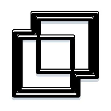 Overlapping geometric square windows creating a layered effect 스톡 일러스트