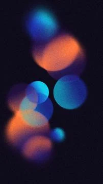 Overlapping gradient circles on abstract retro noise background Stock-Fotos