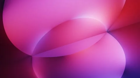 Overlapping gradient discs shifting in luminous abstract loop Stock Footage 347197583