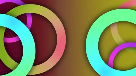 Overlapping gradient rings background modern abstract geometric composition.. Stock Footage 337072109
