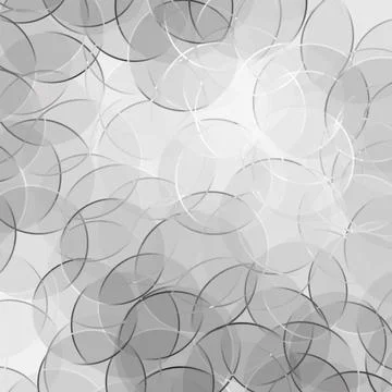 Overlapping Gray Circle Pattern Abstract Background Stock Illustration