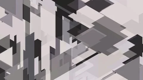 Overlapping gray monochrome triangles and geometric shapes in slow otion in a Stock Footage 346869869