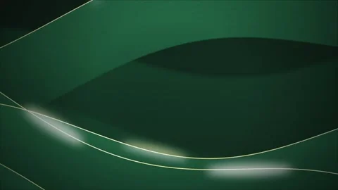 Overlapping green planes and glowing gold lines glide in a seamless loop 스톡 동영상 342519439