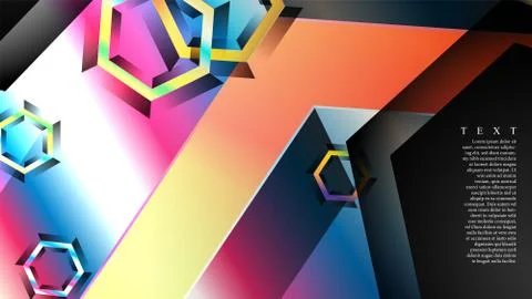 Overlapping hexagon vector backgrounds. suitable for any background. cover de Stock Illustration