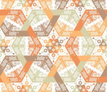 Overlapping intensive and seamless patterns Stock Illustration