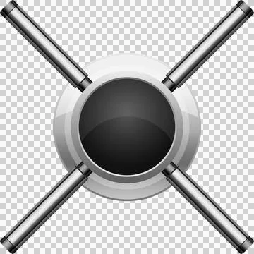 Overlapping magnifying glasses with a circular shape create an eye-catching.. Stock Illustration