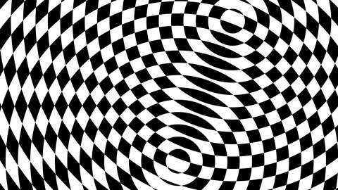 Overlapping Nested Circles Create Exclusion Mask Lens Distortion Diffraction Stock Footage 118986625