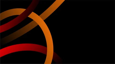 Overlapping orange and red curved arcs forming modern abstract pattern Stock Footage 317477259