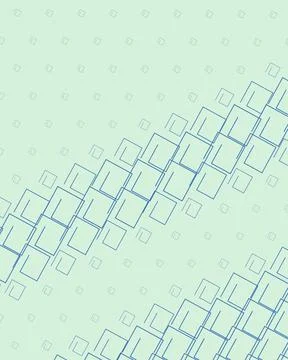 Overlapping outlined rectangles sweep diagonally across a pale mint field, .. Stock Illustration