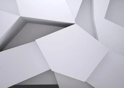 Overlapping panels are forming irregular geometric pattern in flat design vector Stock Photos