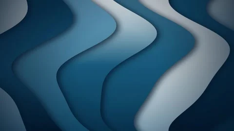 Overlapping paper cut layers in a cool toned palette Stock Footage 342216339