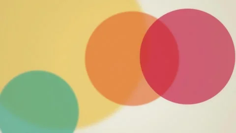 Overlapping pastel circles forming seamless loop motion background Stock Footage 345601124