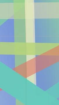 Overlapping pastel rectangles and diagonal bands create a lively geometric .. Stock Illustration