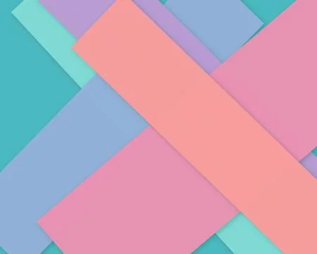Overlapping pastel rectangles form a playful dimensional pattern in coral, .. Stock Illustration