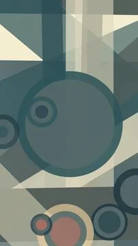 Overlapping polygons and large circular forms create a sophisticated slate,.. Stock Illustration