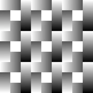 Overlapping rectangles seamless pattern. Lamella, mosaic greyscale monochrome 库存插图