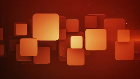 Overlapping red squares 3D render loopable background 4k UHD 3840x2160 Stock Footage 101844303