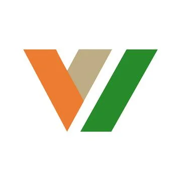 Overlapping shape of letter W initial logo concept element icon template illu Stock Illustration