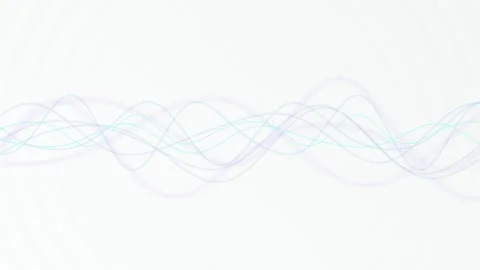 Overlapping sine waves oscillate across the screen in a seamless loop Stock Footage 342949270