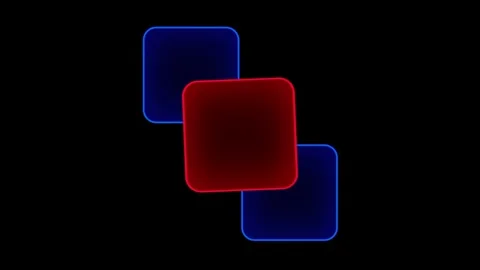 Overlapping Square Geometric Abstract Stock Footage 335592084