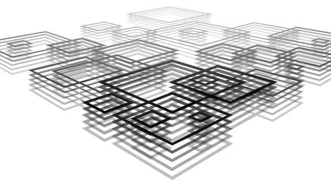 Overlapping squares design. Geometric shapes abstract pattern art. Business Stock Illustration