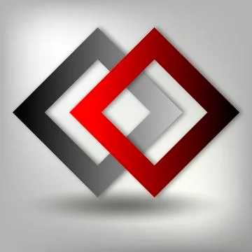 Overlapping squares Stock Illustration