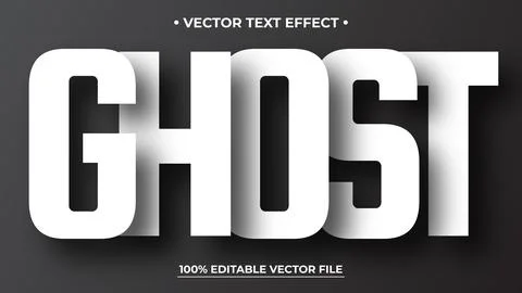 Overlapping text effect Editable text font style Stock Illustration
