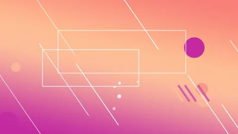 Overlapping translucent frames, diagonal white lines, and a purple dot hove.. Stock-Illustration