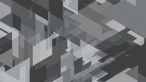 Overlapping translucent gray triangles and geometric shapes in a slow motion Stock Footage 346869926