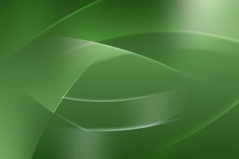 Overlapping translucent green wave-like curves are flowing across gradient 스톡 사진
