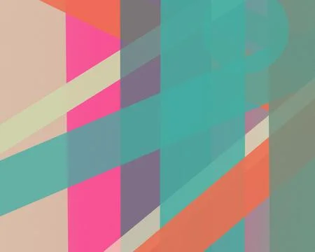 Overlapping translucent rectangles and diagonal bands form a stylish compos.. Stockillustratie